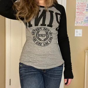 🖤PINK VS grey y2k long sleeve🖤